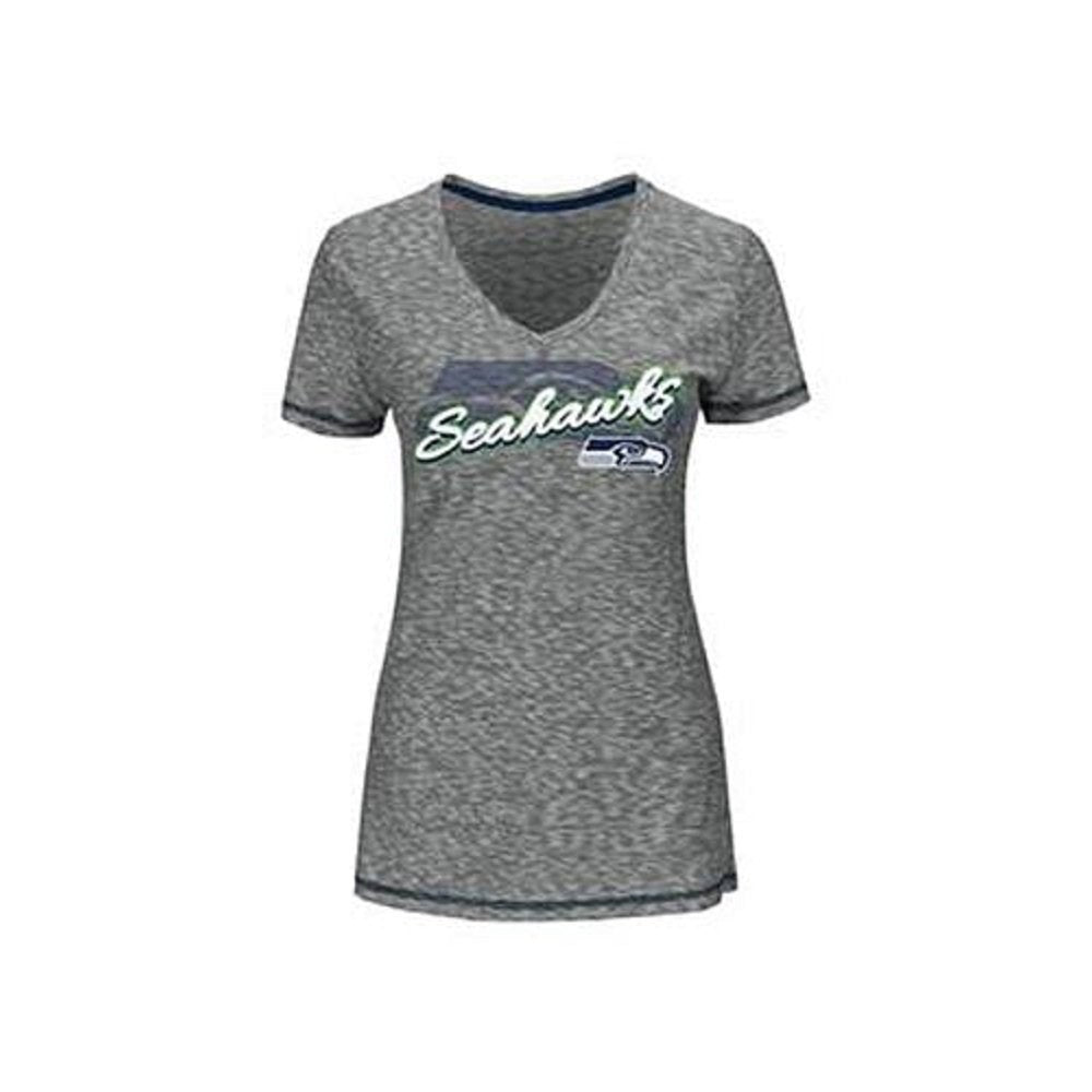 Women's Ribbed Graphic Tee-Shirt - Seattle Seahawks Size Small