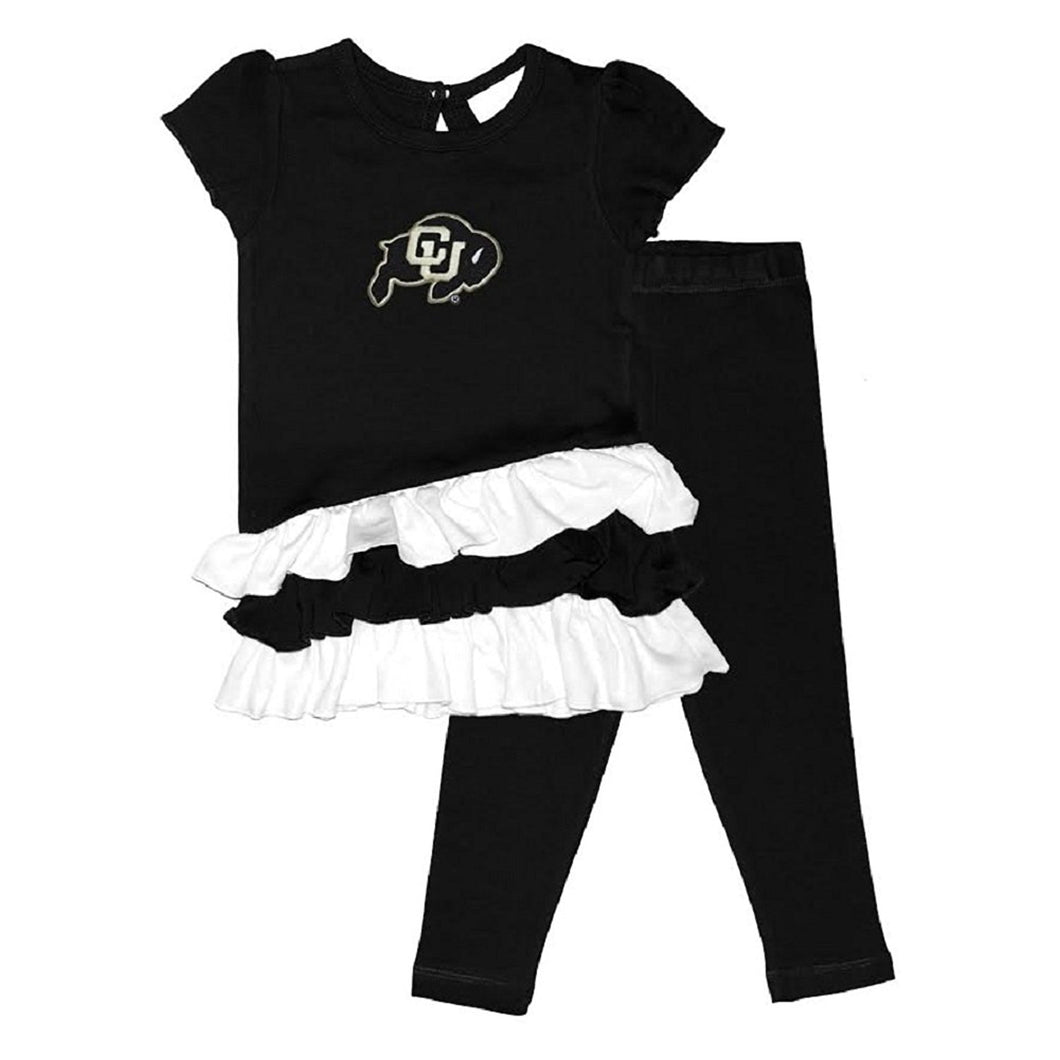 Toddler Girls Colorado Buffaloes Bias Shirt and Legging Set Size 2T