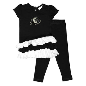 Toddler Girls Colorado Buffaloes Bias Shirt and Leggings Set Size 3T