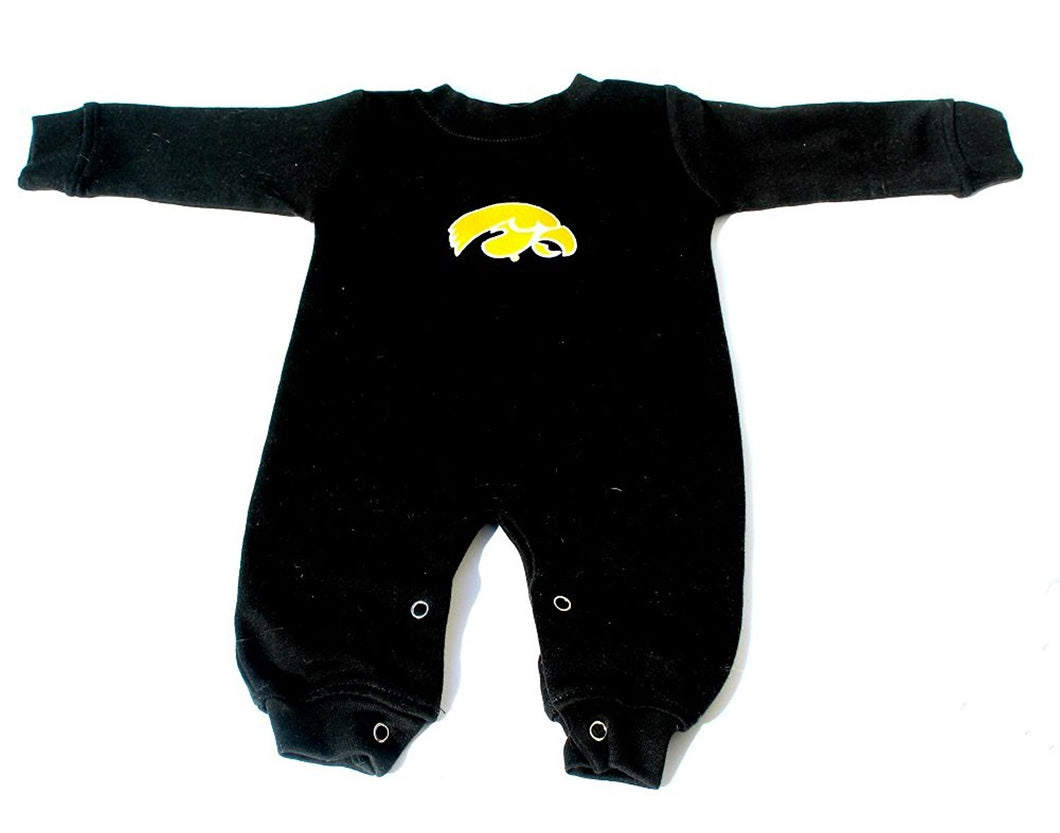 Baby Boys Iowa Hawkeyes Long Sleeve Romper Size 3/6 Months
