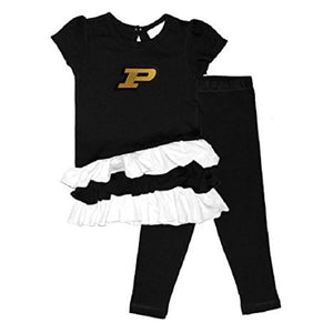Toddler Girls Purdue Boilermakers Bias Shirt/Top and Leggings NWT  Black
