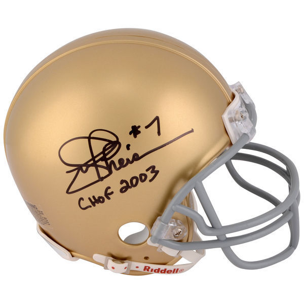 Joe Theismann Notre Dame Fighting Irish Authentic Autographed Mini Helmet with C