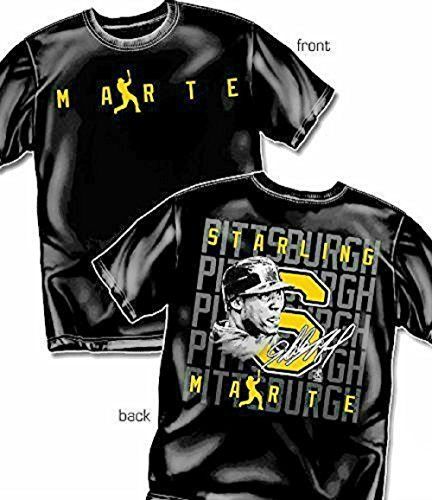 Starling Marte Pittsburgh Pirates Signature Tee Shirt NEW