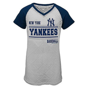 Girls' Burnout Graphic Tee-Shirt - New York Yankees Size 10-12