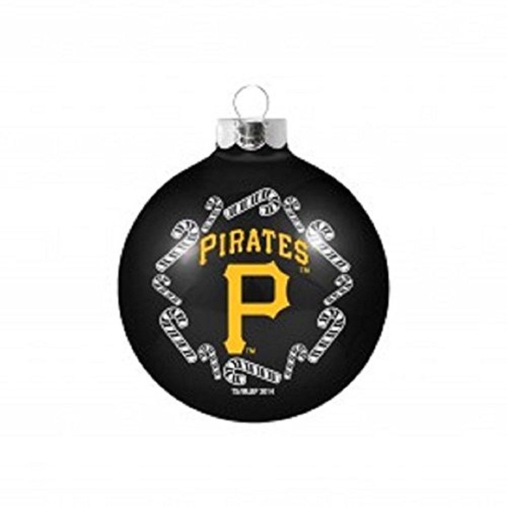 Pittsburgh Pirates Shatterproof Candy Cane Ornament New