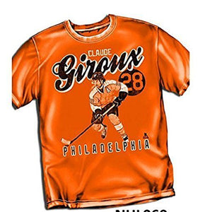 Claude Giroux Philadelphia Flyers Vintage Orange Tee Shirt Size XXL NEW