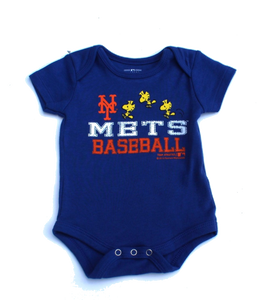 Baby Boys Charlie Brown New York Mets Blue Bodysuit,Creeper,Romper  0/3 Months N
