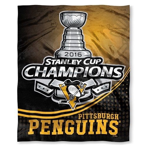 Pittsburgh Penguins 2016 Stanley Cup Champions Silk Touch Throw - 50