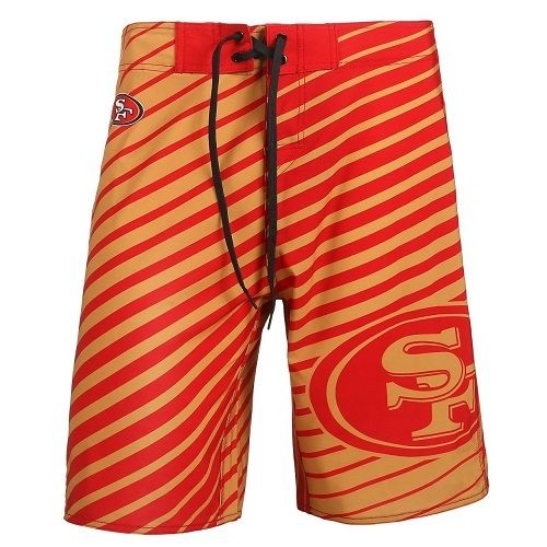 Men's Stripes Poly San Francisco 49ers Board shorts -  X-Large 38