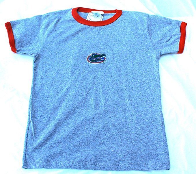 Boys Florida Gators Ringer Tee Shirt (6/8, Gray)