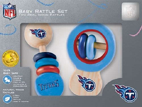 Tennessee Titans Wooden Baby Rattle Set
