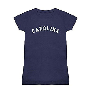 Girls North Carolina Tar Heels Tee Shirt - Size 7/8 - BLUE