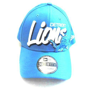 Detroit Lions New Era On-Field 39THIRTY Flex Hat Cap Size Large/XL