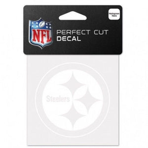Pittsburgh Steelers Perfect Cut Decal, 4" x 4", White