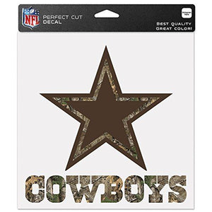 Dallas Cowboys 8"x8" Camo Die Cut Decal