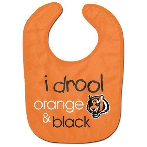 Baby Cincinnati Bengals Mesh Bib I Drool Orange & Black NWT