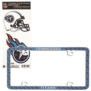 Tennessee Titans Thin Rim License Plate Frame with Decals NIB