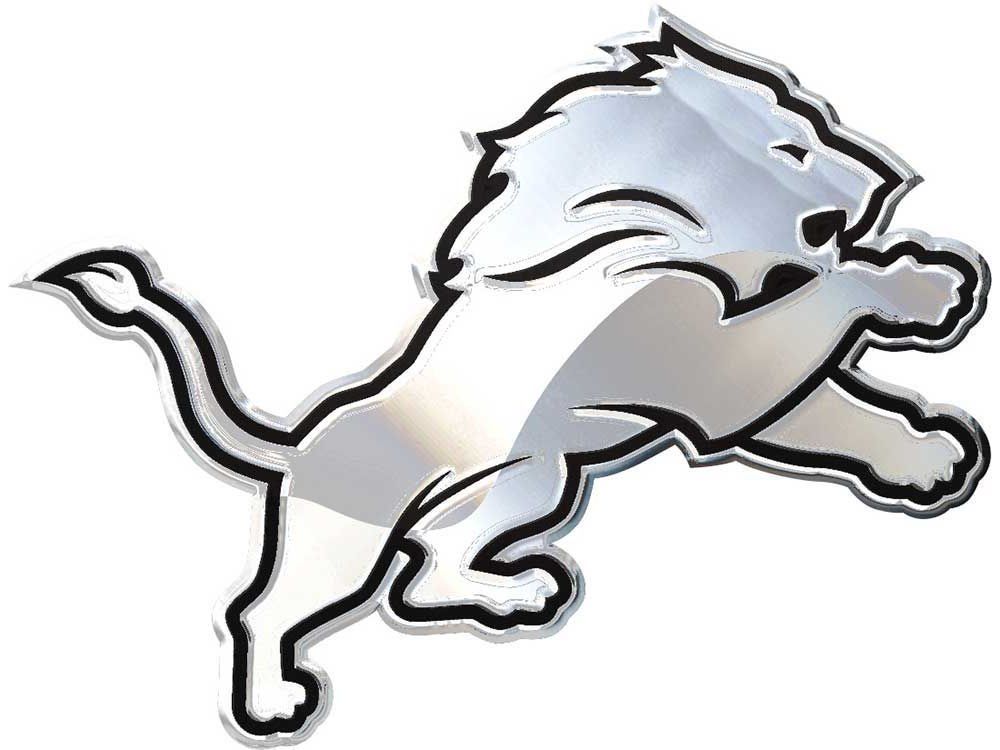 Detroit Lions Chrome Auto Emblem