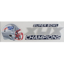 New England Patriots 3 inch x 10 inch Super Bowl 49 Champions Perfect Cut Car Decal