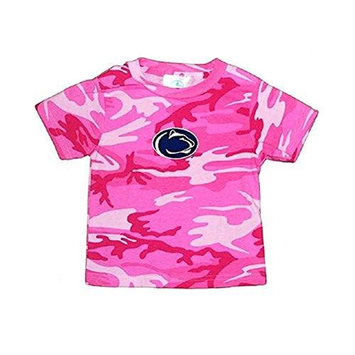 Toddler Girls Penn State Nittany Lions Pink Camo Tee Shirt Size Large 14/16