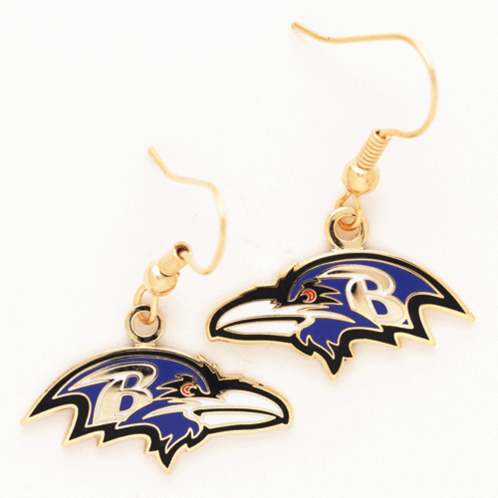 Baltimore Ravens Logo Dangle Earrings