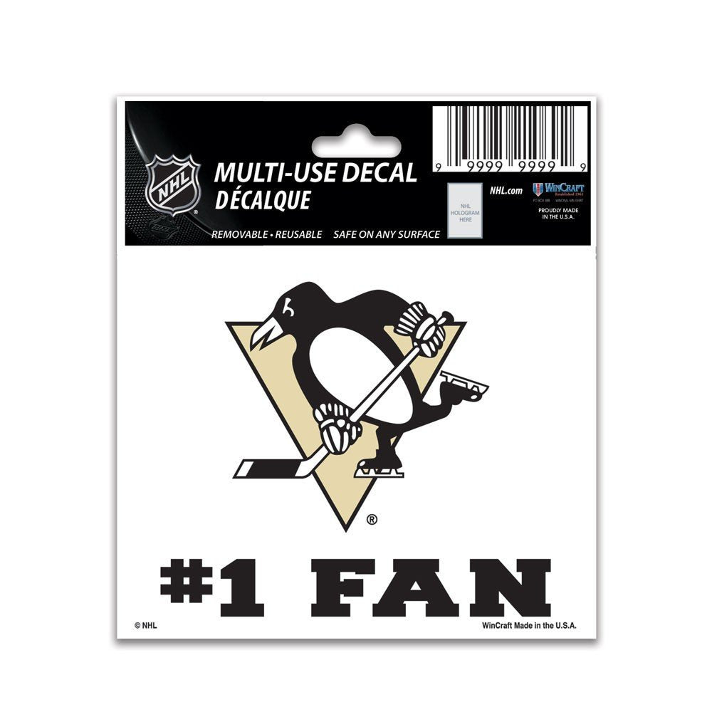 Pittsburgh Penguins Ultra Decal 3x4 # 1 FAN