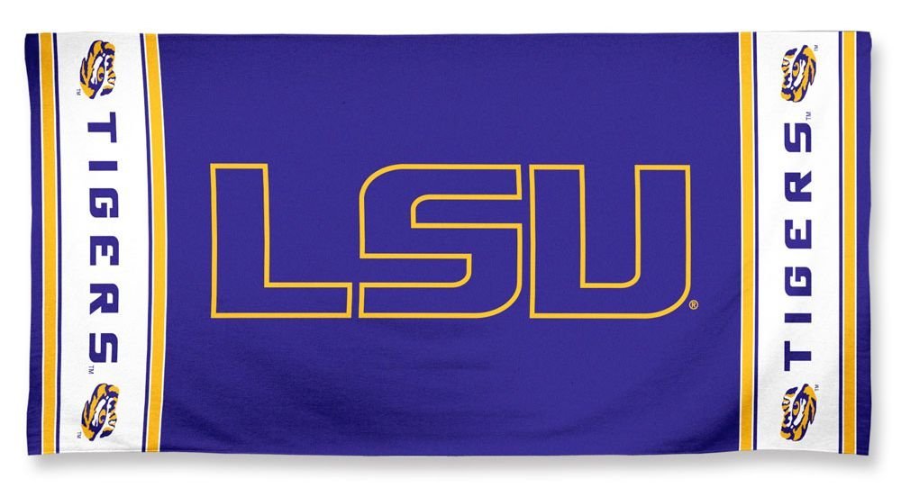 NCAA Louisiana State University A1860415 Fiber Beach Towel, 9 lb/30