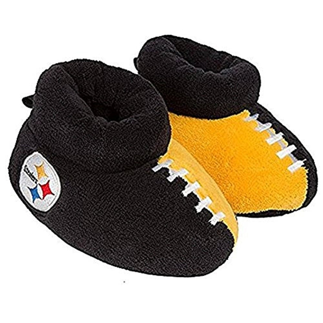 Boys' Pittsburgh Steelers Black/Yellow Slipper, Large 8-9