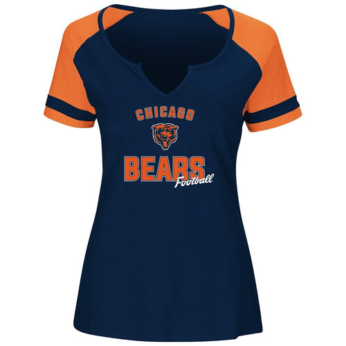 Majestic Ladies Offense Top - Chicago Bears Navy