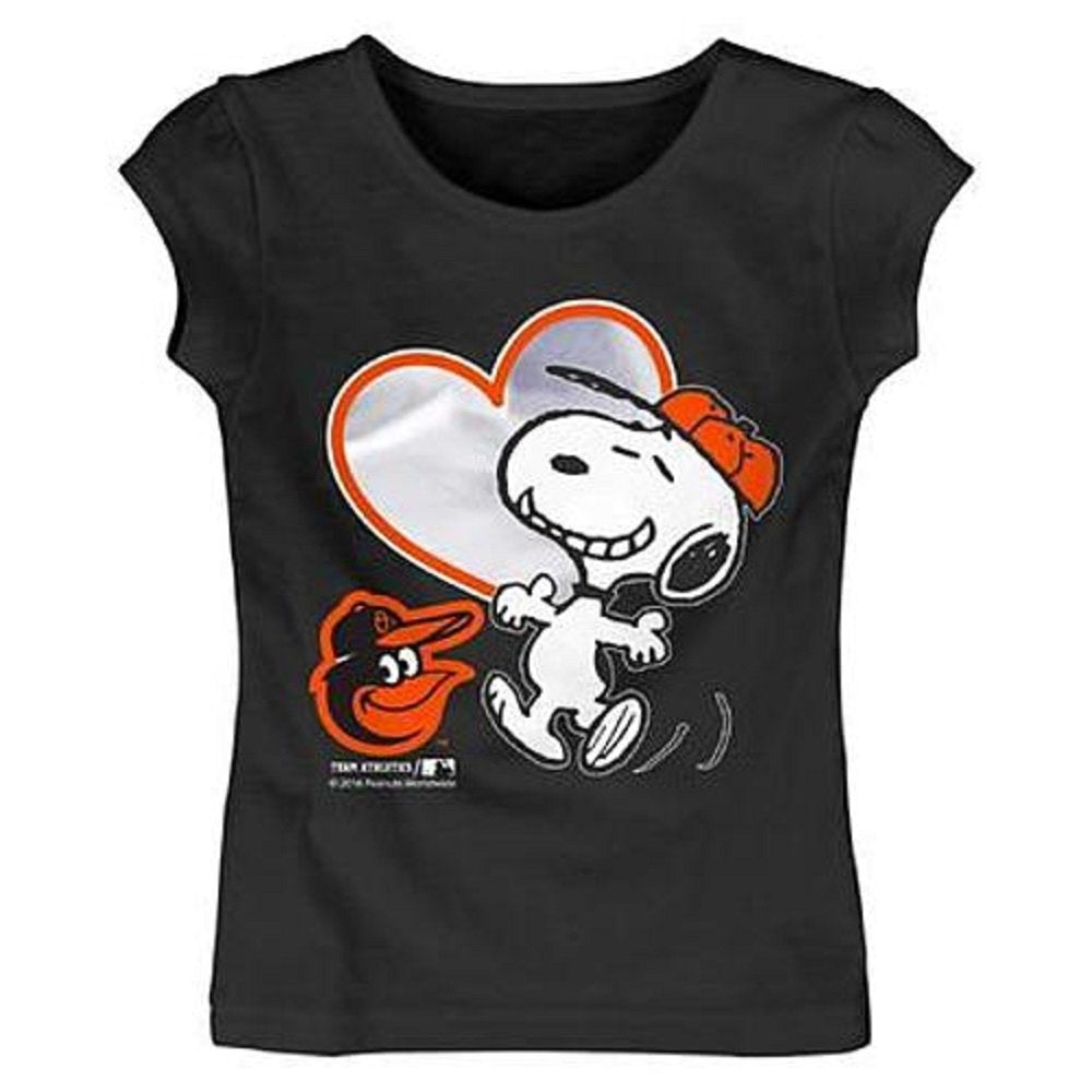 Toddler Girls Snoopy Baltimore Orioles Tee-Shirt (2T)