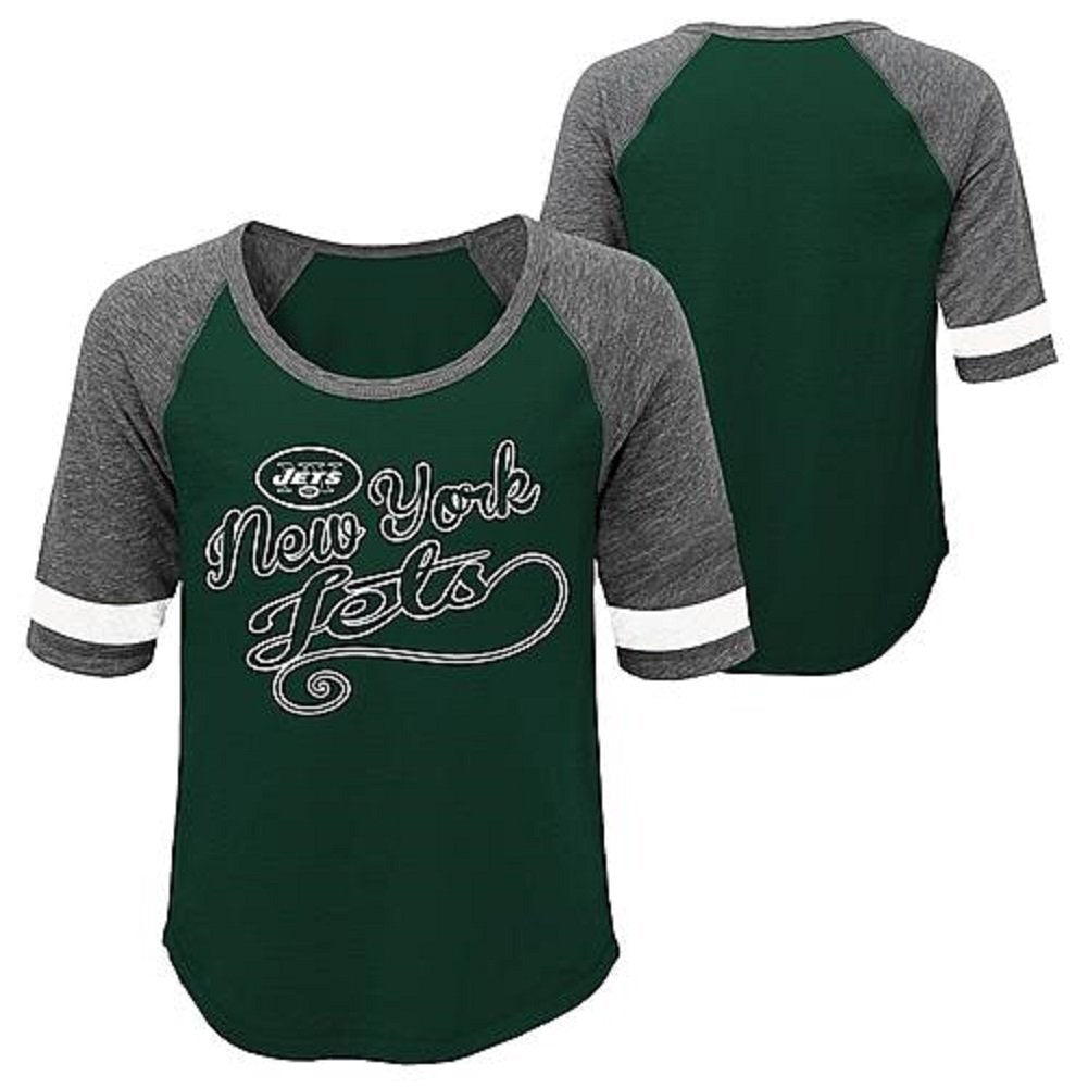 Juniors' Raglan Tee-Shirt - New York Jets Size 7-9