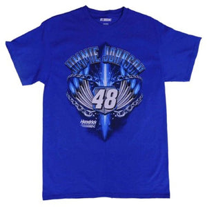 Nascar Mens Blue Jimmie Johnson Tee Hendrick Motorsports Graphic T-Shirt