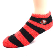 NFL San Francisco 49ers Stripe Fuzzy Sleep Ankle Socks, Medium