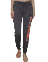 PHILADELPHIA FLYERS NHL Womens Athletic Cuffed Track Pants / Sweatpants