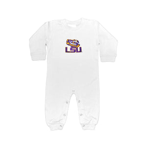 LSU Tigers Long Leg Romper - White