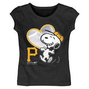 Toddler Girls Snoopy Loves Tee-Shirt - Pittsburgh Pirates Size 2T