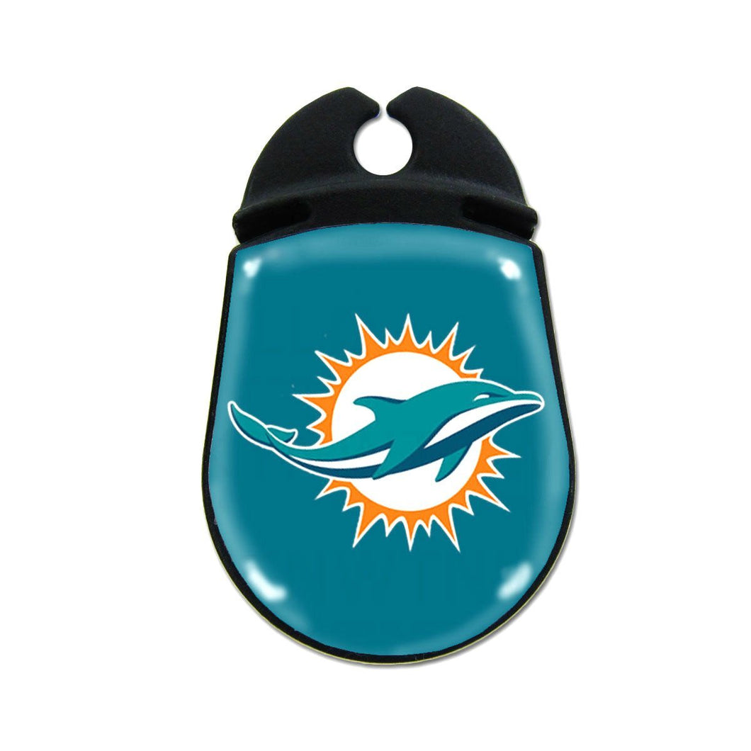 Miami Dolphins Keychain Whozie Tab Opener/cover Keyring