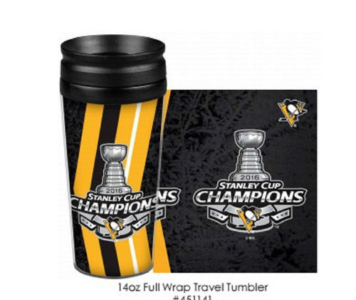 Pittsburgh Penguins Stanley Cup Champions 14 Ounce Travel Mug Tumbler