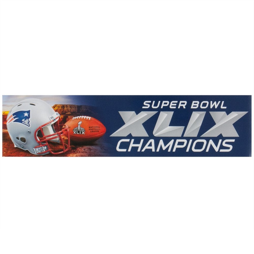 New England Patriots 3 inch x 12 inch Super Bowl 49 Champions Bumper Sticker
