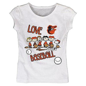 Peanuts Toddler Girl's Graphic Tee-Shirt Baltimore Orioles (2T)