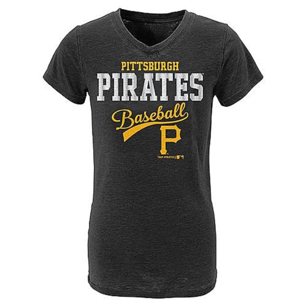 Girls' Vee-Neck Graphic Tee-Shirt - Pittsburgh Pirates Size 10/12