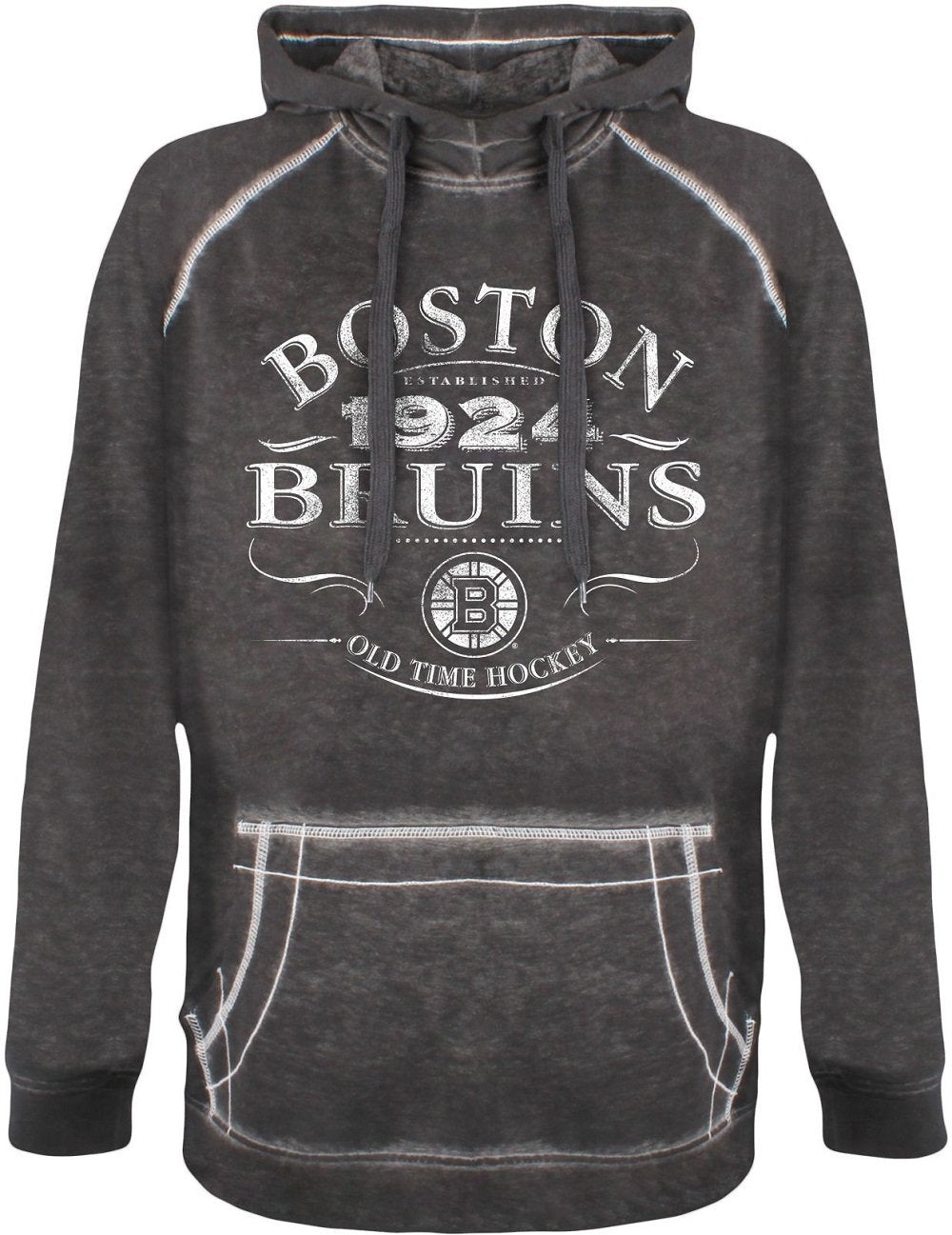 Old Time Hockey Men's Boston Bruins Emblem Black Hoodie