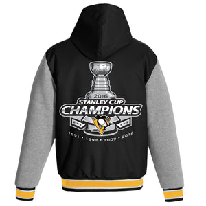 Mens Pittsburgh Penguins 2016 Stanley Cup Champions Reversible Jacket Medium