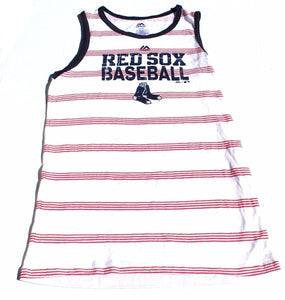 Boston Red Sox Youth White Stripe National Pride Tank Top