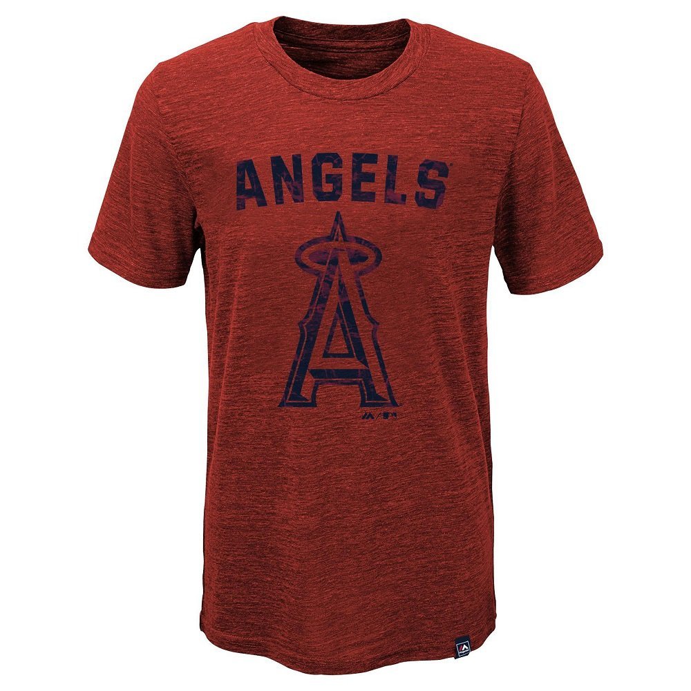 Mens Los Angeles Angels Majestic Hours And Hours Tri-Blend T-Shirt (S)