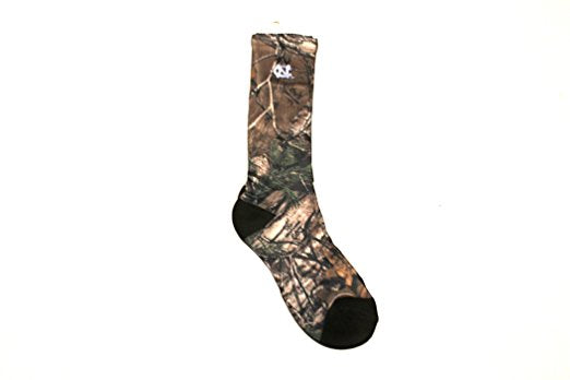 MENS North Carolina Tar Heels REALTREE SILK CAMO SOCKS 10/13