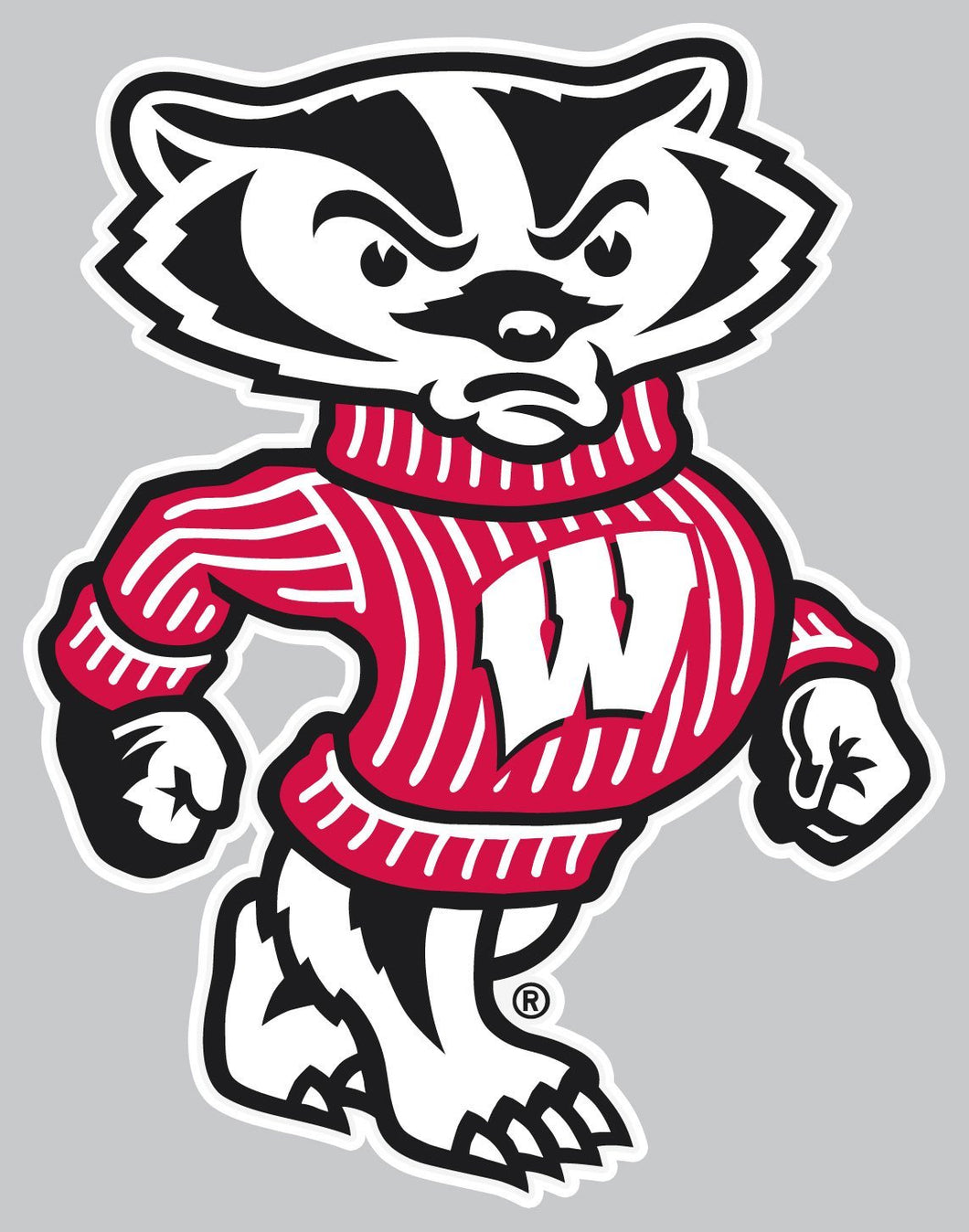 Wisconsin Badgers 4 X 4 Square Decal