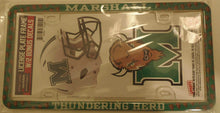 Marshall Thundering Herd Thin Rim License Plate Frame with Decals