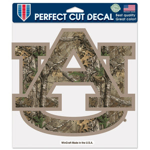 NCAA Auburn University 11136115 Perfect Cut Color Decal, 8" x 8", Black