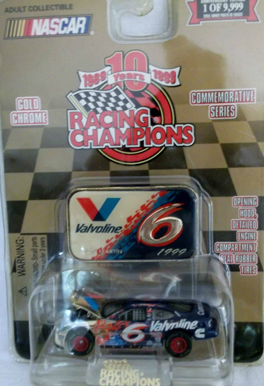 Mark Martin Gold Chrome Series 1999 1:64 #6 Valvoline Die Cast Car